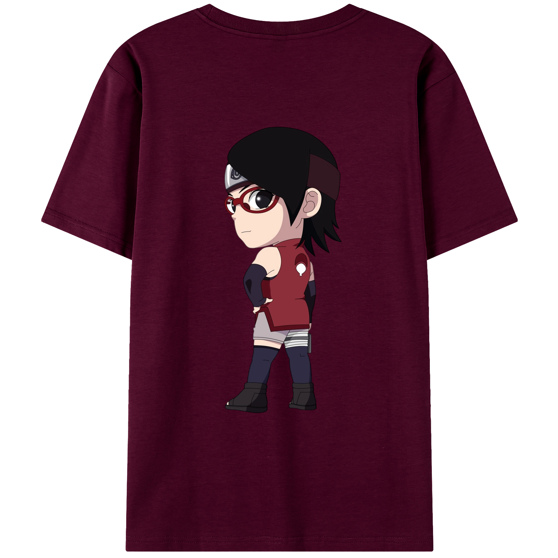 （画像用） NARUTO -ナルト- うちは サラダ Uchiha Sarada レディース半袖Tシャツ(バックプリント)